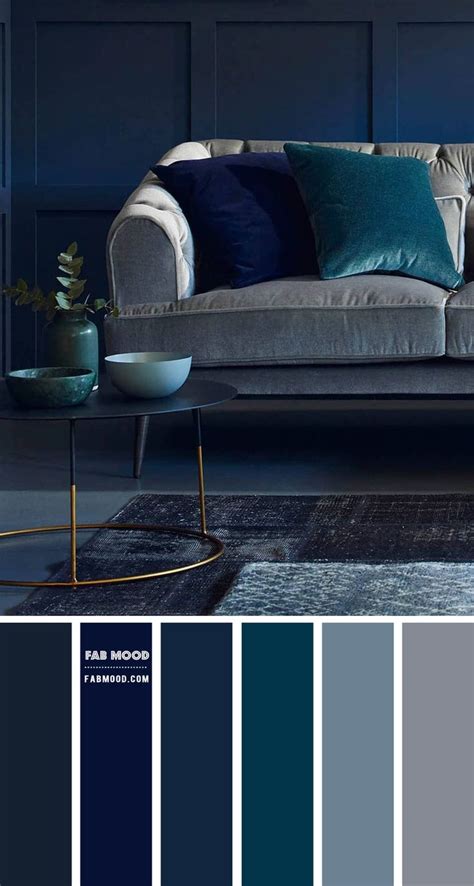 gray and navy blue combination